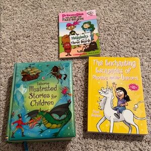 fairy tale- Usborne Illustrated stories, Phoebe and her Unicorn, Princess Pink